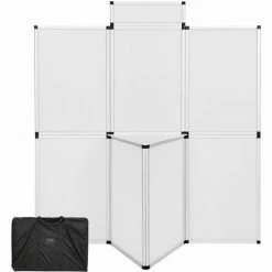 TECTAKE Messewand 200x180cm - Werbeaufsteller, Faltwand, Faltdisplay - Weiß