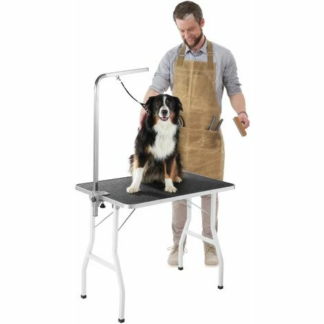 TECTAKE Trimmtisch mit Galgen - Pflegetisch, Schertisch, Hundefrisiertisch - schwarz/weiß TECTAKE Trimmtisch Mit Galgen - Pflegetisch, Schertisch, Hundefrisiertisch - Schwarz/weiß -TECTAKE Shop 11499334 2