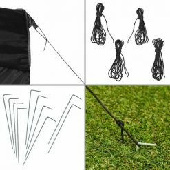 TECTAKE Faltbarer Garten Pavillon 3x6m Mit 2 Seitenteilen - Partyzelt, Anbaupavillon, Festzelt - Schwarz -TECTAKE Shop 12289644 4