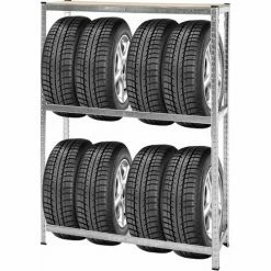 TECTAKE Reifenregal Für Bis Zu 8 Reifen - Reifeneinlagerung, Reifenlager, Felgenlager -TECTAKE Shop 13261511 2
