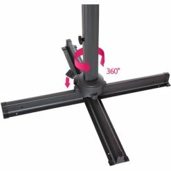 TECTAKE Sonnenschirm Ampelschirm 424cm Mit Fußpedal - Ampelschirm, Sonnenschutz, Gartenschirm - Braun -TECTAKE Shop 13396710 4