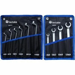 TECTAKE Kombi Doppelringschlüssel-Satz 12-tlg. - Schraubenschlüssel, Ratschenschlüssel