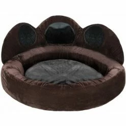 TECTAKE Hundebett Balou - Hundekorb, Hundekörbchen, Hundekissen - Ø 80 X 33 Cm Schwarz/braun