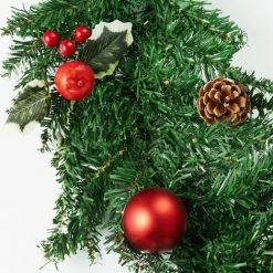 TECTAKE Weihnachtsgirlande Naturgetreu Mit Kugeln Und Tannenzapfen 2,7m - Tannengirlande, Tannenbaumschmuck, Christbaumschmuck -TECTAKE Shop 16035482 3
