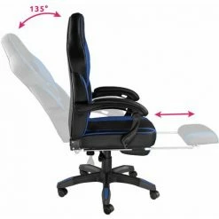 TECTAKE Racing Bürostuhl Mit Fußstütze - Gaming Sessel, Zockersessel, Computerstuhl - Schwarz/blau 5 TECTAKE Racing Bürostuhl Mit Fußstütze - Gaming Sessel, Zockersessel, Computerstuhl - Schwarz/blau -TECTAKE Shop 17796627 4