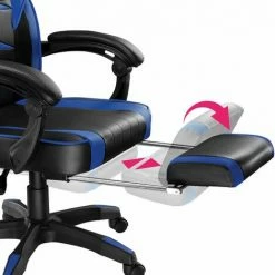TECTAKE Racing Bürostuhl Mit Fußstütze - Gaming Sessel, Zockersessel, Computerstuhl - Schwarz/blau 6 TECTAKE Racing Bürostuhl Mit Fußstütze - Gaming Sessel, Zockersessel, Computerstuhl - Schwarz/blau -TECTAKE Shop 17796627 5