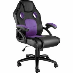 TECTAKE Bürostuhl Mike - Gaming Sessel, Zockersessel, Computerstuhl - Schwarz/lila
