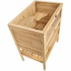 TECTAKE Kleintierkäfig Aus Holz 60x40x80cm - Hamsterkäfig, Käfig, Mäusekäfig -TECTAKE Shop 18408591 4