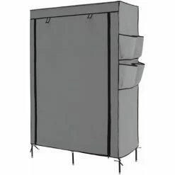 TECTAKE Stoffschrank 4 Fächer 108x45x164cm - Faltschrank, Faltkleiderschrank, Stoffschrank -TECTAKE Shop 19895601 3