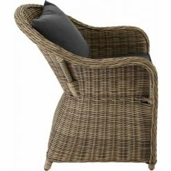 TECTAKE 4 Rattansessel Mit Aluminiumgestell Inkl. Sitzkissen Und Rückenkissen - Rattanstuhl, Gartensessel, Gartenstuhl - Natur -TECTAKE Shop 20154592 4