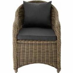 TECTAKE 4 Rattansessel Mit Aluminiumgestell Inkl. Sitzkissen Und Rückenkissen - Rattanstuhl, Gartensessel, Gartenstuhl - Natur -TECTAKE Shop 20154592 5