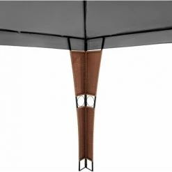 TECTAKE Rattan Garten Pavillon Mona 3x4m - Pavillon, Gartenpavillon, Partyzelt - Braun/anthrazit -TECTAKE Shop 22635985 3