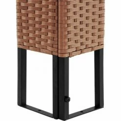 TECTAKE Rattan Garten Pavillon Mona 3x4m - Pavillon, Gartenpavillon, Partyzelt - Braun/anthrazit -TECTAKE Shop 22635985 5