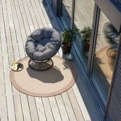 TECTAKE Rattansessel Gargano Drehbar - Rattansessel, Drehsessel, Rundsessel - Grau -TECTAKE Shop 23201632 3