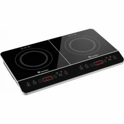 TECTAKE Induktionskochplatte Doppelt 3400W - Mobile Induktionskochplatten, Doppel-Induktionskochfeld, Induktionsplatten