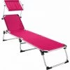 TECTAKE Sonnenliege Aurelie Aus Aluminium, 6-stufig - Strandliege, Beachliege, Sonnenliege - Pink -TECTAKE Shop 26614280 1