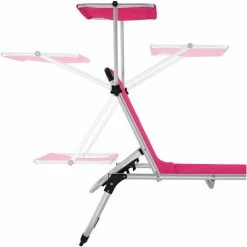 TECTAKE Sonnenliege Aurelie Aus Aluminium, 6-stufig - Strandliege, Beachliege, Sonnenliege - Pink -TECTAKE Shop 26614280 5