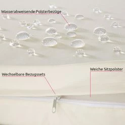 TECTAKE Aluminium Rattan Sitzgruppe New York 6+4+1 Mit Schutzhülle - Gartenlounge, Terrassenmöbel, Rattan Lounge - Grau -TECTAKE Shop 28016544 5