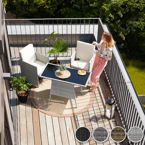 TECTAKE Rattan Sitzgruppe Lausanne 2+1 - Gartenlounge, Terrassenmöbel, Rattan Lounge - natur TECTAKE Rattan Sitzgruppe Lausanne 2+1 - Gartenlounge, Terrassenmöbel, Rattan Lounge - Natur -TECTAKE Shop 28040624 2