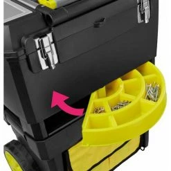 TECTAKE Werkzeugtrolley Johnny - Rollende Werkstatt, Werkzeugbox, Werkzeugkoffer -TECTAKE Shop 28058043 4