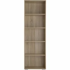 TECTAKE Bücherregal Lexi 5 Fächer 60x30x190cm - Bücherregal Mit 5 Fächern, Standregal, Beistellregal - Eiche Matt -TECTAKE Shop 28184159 4