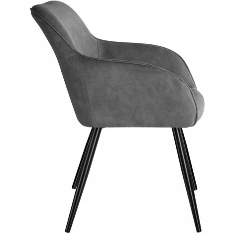 TECTAKE Stuhl Marilyn Stoff, schwarze Stuhlbeine - Stuhl, Esszimmerstuhl, Wohnzimmerstuhl - grau/schwarz TECTAKE Stuhl Marilyn Stoff, Schwarze Stuhlbeine - Stuhl, Esszimmerstuhl, Wohnzimmerstuhl - Grau/schwarz -TECTAKE Shop 28218809 4