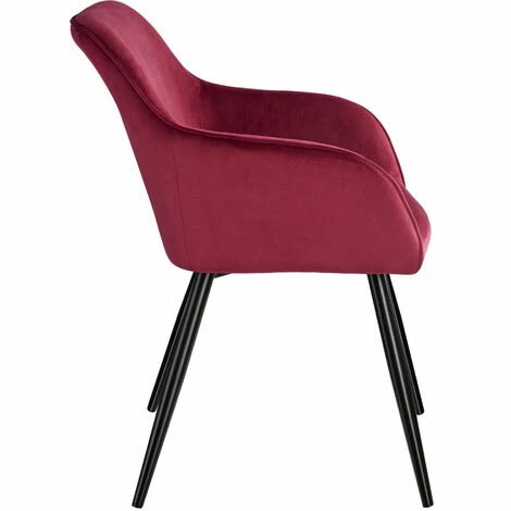 TECTAKE 4er Set Stuhl Marilyn Samtoptik, schwarze Stuhlbeine - Stuhl, Esszimmerstuhl, Wohnzimmerstuhl - bordeaux/schwarz TECTAKE 4er Set Stuhl Marilyn Samtoptik, Schwarze Stuhlbeine - Stuhl, Esszimmerstuhl, Wohnzimmerstuhl - Bordeaux/schwarz -TECTAKE Shop 28361109 5