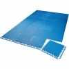 TECTAKE Bodenschutzmatte 24-tlg. - Bürostuhlunterlage, Bodenmatte, Fußbodenschutz - Blau