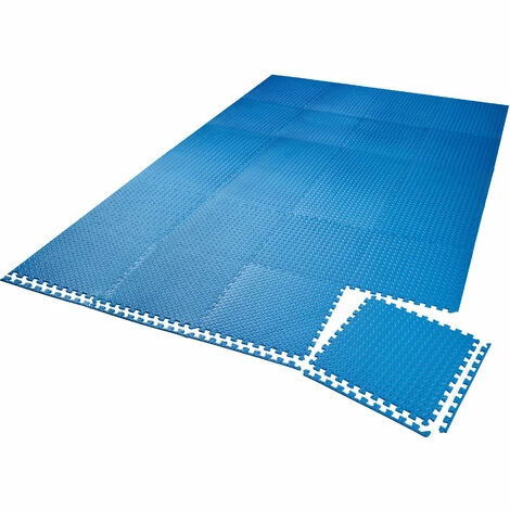 TECTAKE Bodenschutzmatte 24-tlg. - Bürostuhlunterlage, Bodenmatte, Fußbodenschutz - blau TECTAKE Bodenschutzmatte 24-tlg. - Bürostuhlunterlage, Bodenmatte, Fußbodenschutz - Blau -TECTAKE Shop 38741835 1
