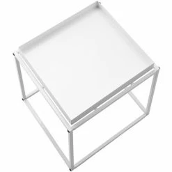TECTAKE Beistelltisch Cambridge 40x40x44cm - Beistelltisch, Tabletttisch, Wohnzimmertisch - Weiß -TECTAKE Shop 39355872 4