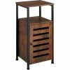 TECTAKE Beistellschrank Durham 38,5x31,5x81cm - Nachttisch, Nachtschrank, Schlafzimmerschrank - Industrial Dunkelbraun -TECTAKE Shop 44487051 1