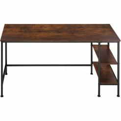 TECTAKE Schreibtisch Donegal 140x60x76,5cm - Computertisch, Bürotisch, Arbeitstisch - Industrial Dunkelbraun -TECTAKE Shop 45318442 4