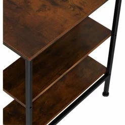 TECTAKE Schreibtisch Donegal 140x60x76,5cm - Computertisch, Bürotisch, Arbeitstisch - Industrial Dunkelbraun -TECTAKE Shop 45318442 5