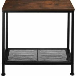 TECTAKE Beistelltisch Filton 60x30,5x60,5cm - Konsole, Flurtisch, Sideboard - Industrial Dunkelbraun -TECTAKE Shop 47380937 3