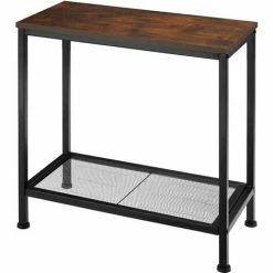TECTAKE Beistelltisch Filton 60x30,5x60,5cm - Konsole, Flurtisch, Sideboard - Industrial Dunkelbraun -TECTAKE Shop 47380937 4