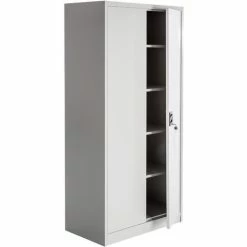TECTAKE 2er Set Aktenschrank Mit 5 Böden 180x90x40cm - Büroschrank, Rolladenschrank, Hängeregisterschrank - Grau -TECTAKE Shop 47380940 5