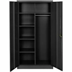 TECTAKE 10er Set Spind Mit 6 Fächern Und Kleiderstange 180x90x40cm - Stahlschrank, Schließfach, Kleiderspind - Schwarz -TECTAKE Shop 47517586 4