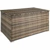 TECTAKE Auflagenbox Mit Aluminiumgestell Oslo, 145x82,5x79,5cm - Gartenbox, Kissenbox, Gartentruhe - Natur