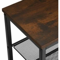 TECTAKE Schuhregal Sheffield 100x30,5x93cm - Schuhregal Mit Gitterablagen, Schuhablage, Schuh-Organizer - Industrial Dunkelbraun -TECTAKE Shop 50426519 4