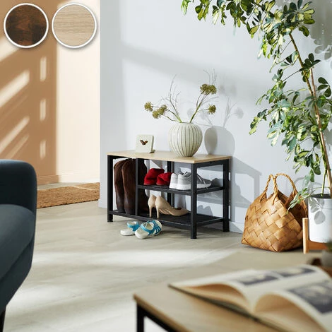 TECTAKE Schuhregal Taunton 80x30x45,5cm - Schuhregal mit Gitterablagen, Schuhablage, Schuhbank - Industrial dunkelbraun TECTAKE Schuhregal Taunton 80x30x45,5cm - Schuhregal Mit Gitterablagen, Schuhablage, Schuhbank - Industrial Dunkelbraun -TECTAKE Shop 50760016 2