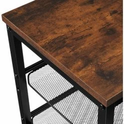 TECTAKE Schuhregal Derry 75,5x30,5x45,5cm - Schuhregal Mit Gitterablagen, Schuhablage, Schuhbank - Industrial Dunkelbraun -TECTAKE Shop 50760019 5