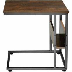 TECTAKE Beistelltisch Wigan 55x36,5x60cm - Beistelltisch Industrial Style, Couchtisch, Nachttisch - Industrial Dunkelbraun -TECTAKE Shop 50921913 4
