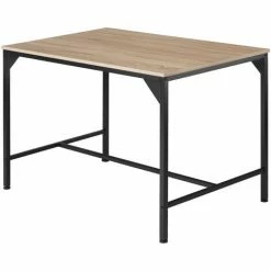 TECTAKE Sitzgruppe Bolton 2 + 1 - Esstisch-Set, Essgruppe, Küchentisch-Set - Industrial Holz Hell, Eiche Sonoma -TECTAKE Shop 52444414 3