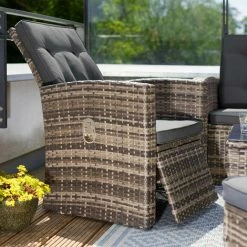 TECTAKE Rattan Lounge Bari - Rattan-Lounge, Lounge-Set, Lounge-Gruppe - Schwarz -TECTAKE Shop 52528069 3