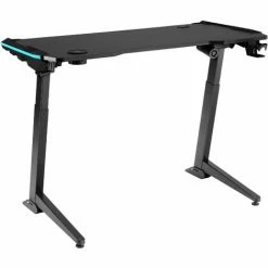TECTAKE Schreibtisch Hemingway Höhenverstellbar 130x 67,2x 72-121cm - Höhenverstellbarer Gaming-Tisch, Gaming-Schreibtisch, Computertisch