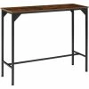 TECTAKE Esstisch Kerry 120x40x100,5cm - Stehtisch, Bartisch, Konsolentisch - Industrial Dunkelbraun -TECTAKE Shop 53824195 1