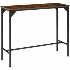 TECTAKE Esstisch Kerry 120x40x100,5cm - Stehtisch, Bartisch, Konsolentisch - Industrial Dunkelbraun