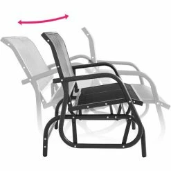 TECTAKE Schaukelbank Greta 2-Sitzer 121x72x86,5cm - 2-Sitzer Gartenbank, Gartenschaukel, Sitzbank -TECTAKE Shop 54456068 3