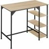 TECTAKE Bartisch Cannock 109x60x100cm - Bartisch Industrial Style, Bistrotisch, Stehtisch - Industrial Holz Hell, Eiche Sonoma -TECTAKE Shop 56344236 1