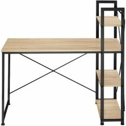 TECTAKE Computer-Schreibtisch Hershey 122x61x120cm - Schreibtisch, Computertisch, Bürotisch - Industrial Holz Hell, Eiche Sonoma -TECTAKE Shop 56344243 3